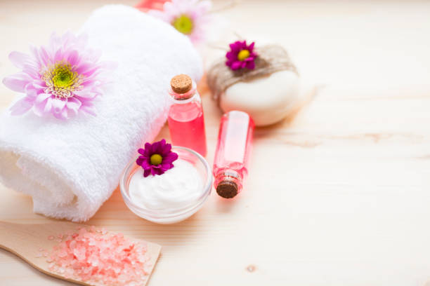 Spa treatment and natural cosmetic stock photo