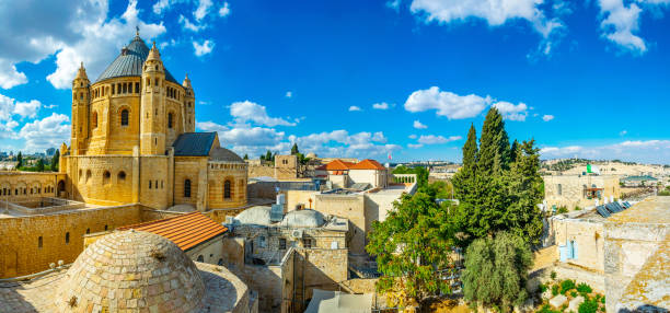 istock Franciscan monastery of dormition in Jerusalem, Israel 1139648676