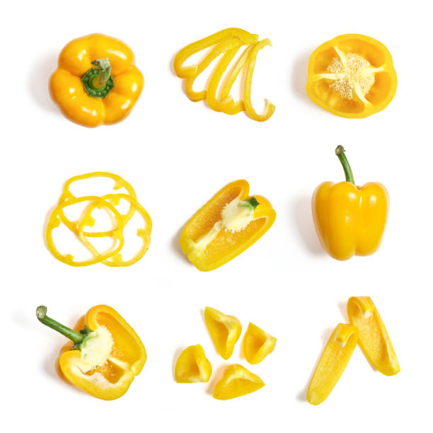 перец желтый - yellow bell pepper стоковые фото и изображения