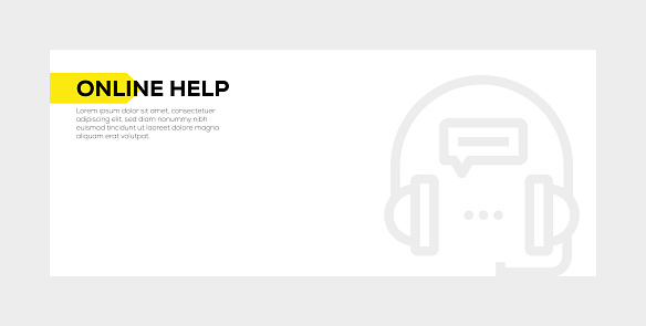 Benner Help Online Help Banner Concept Stock Illustration - Download Image Now ...