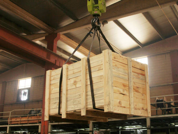large wooden shipping box