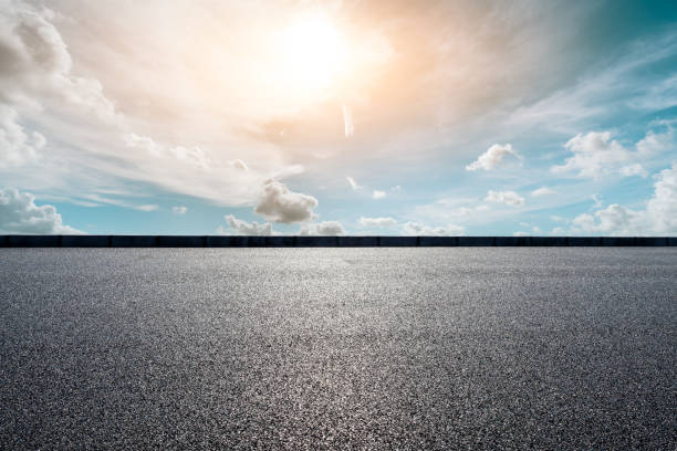 istock Empty asphalt road and beautiful sky clouds at sunset 1139651306