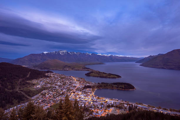 istock Queenstown during the sunset time 1139651606
