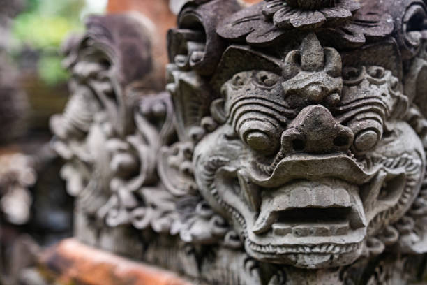 istock Stone Statue Of An Ancient Deity. Bali stone carving. 1139652692