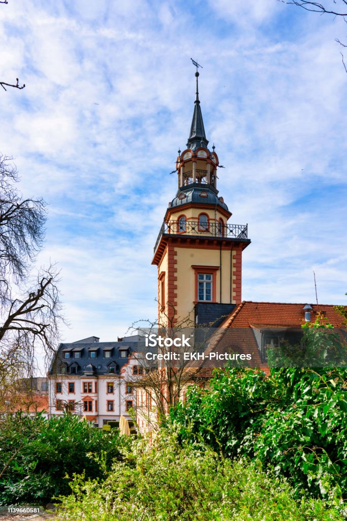 The Rodensteiner Hof in the city park of Bensheim Bensheim, Odenwald, Architecture, Built Structure, City Architecture Stock Photo