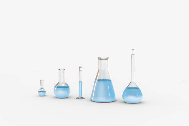istock 3d rendering, test tube and beaker in the lab 1139661942