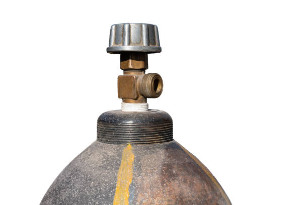 istock Gas cylinder on white isolated background close-up.construction equipment 1139664127
