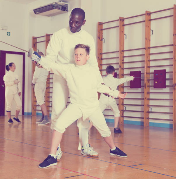 Fencing Training Roon 320+ Room En Garde Stock Photos, Pictures & Royalty-Free Images - iStock