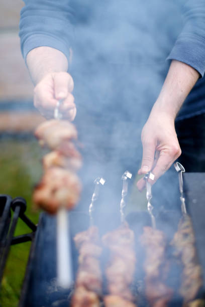 istock Preparation of shish kebab 1139665326