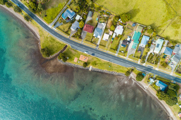 istock Road along the beach connecting. 1139666170