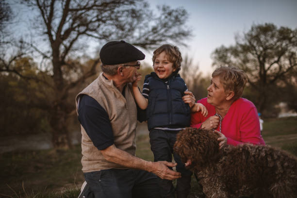 istock Grandparents and grandson in nature 1139668576