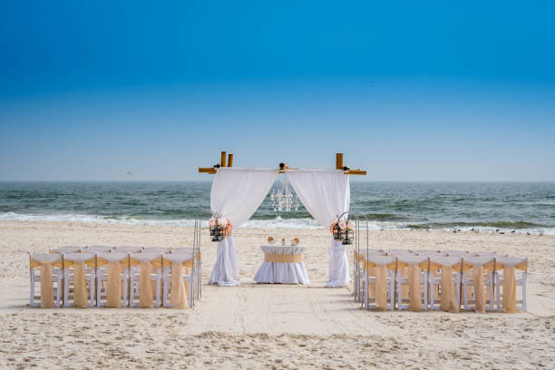 istock A simple beach wedding arch in Gulf Shores, Alabama 1139671275