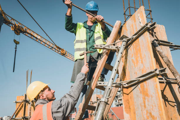 istock Building Workers are Working at the Rooftop at the Construction Site 1139673225