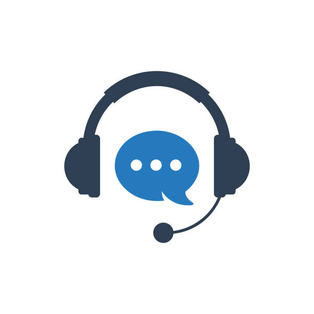 Customer helpline support icon concept vector illustration. Technical support icon concept. Online chat icon. Customer helpline support icon concept vector illustration. Technical support icon concept. Online chat icon. 999 call center stock illustrations