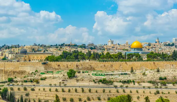 Jerusalem viewed from the mount of olives, Israel