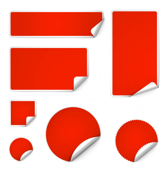 istock Set of curled stickers isolated on white background. Vector illustration. 1139677705