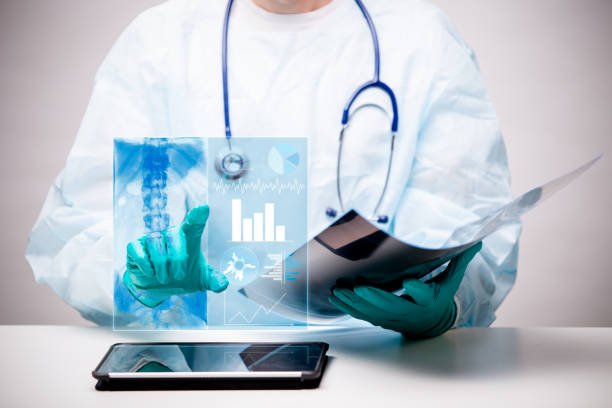 istock Doctor interacts with virtual screen of new technology for medicine. 1139678660