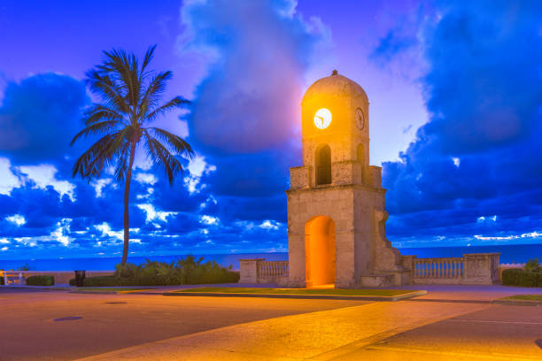 istock West Palm Beach, Florida, USA at the beach clock tower. 1139679972