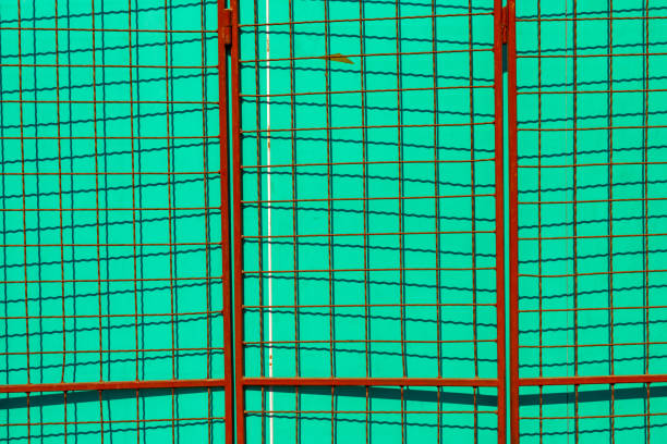 Urban abstract background, lines and shapes and complementary colors forming unique pattern