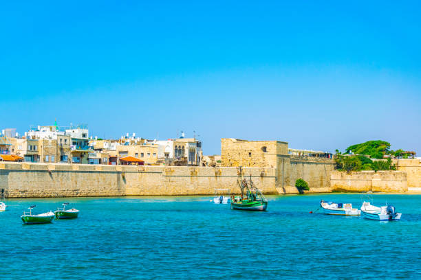 istock Medieval wall protecting Acre/Akko from the mediterranean sea in Israel 1139688963