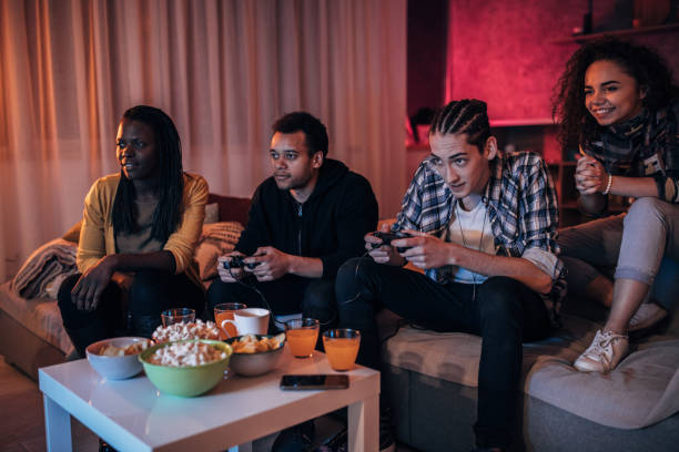 istock Friends playing video games together 1139689682