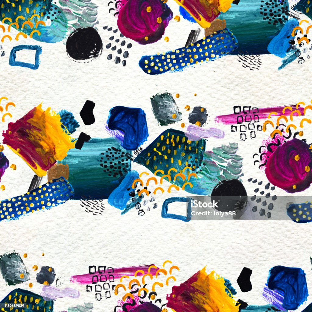 Paint S Pattern Pattern Seamless Pattern Made By Hand Drawn Paint Strokes Stock Photo ...