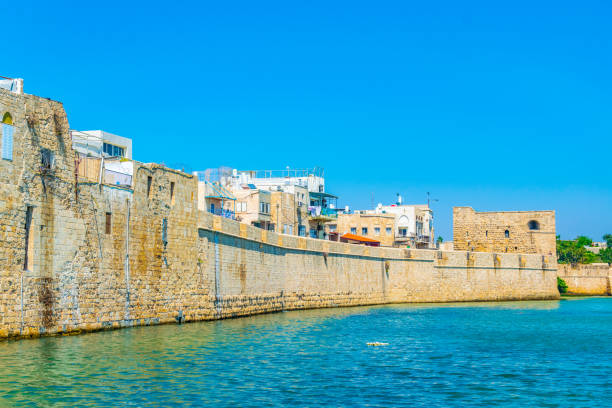 istock Medieval wall protecting Acre/Akko from the mediterranean sea in Israel 1139691085