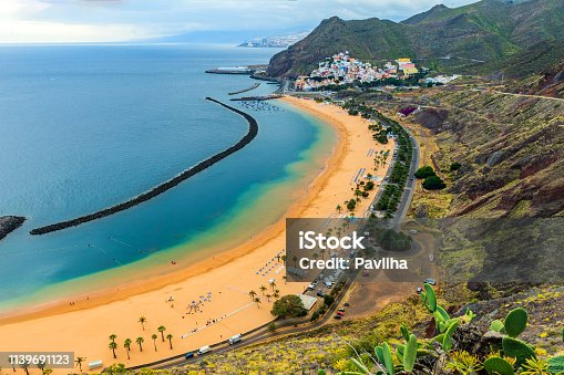 istock View of a beautiful Beach in Canary Island, Las Teresitas,Tenerife,Spain 1139691123