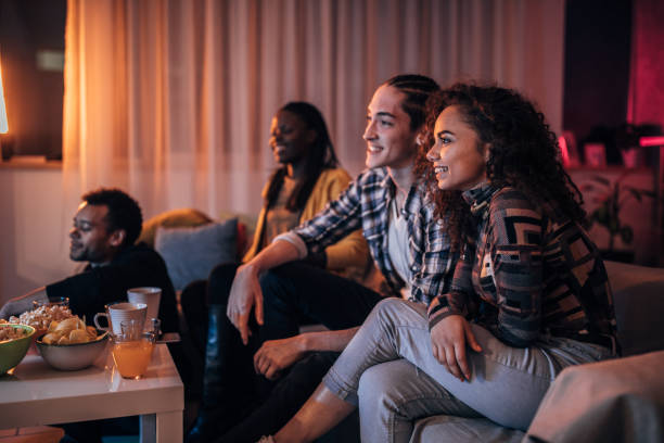 istock Friends watching a movie together 1139691930