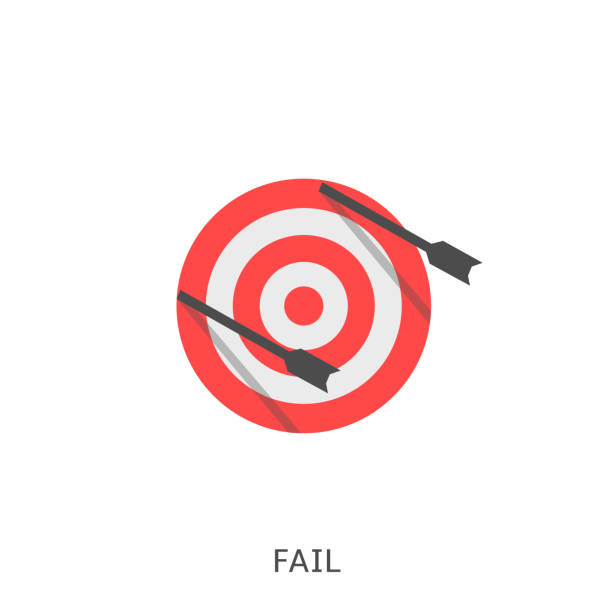 실패 아이콘 벡터 - dartboard bulls eye darts pattern stock illustrations
