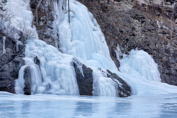 istock Fairy icefall is result of freezing of small falling streams 1139692927