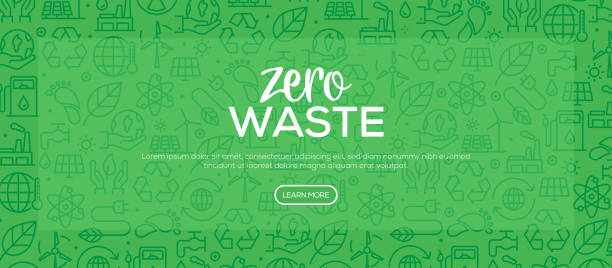 제로 폐기물 패턴 디자인 - recycling environment recycling symbol green stock illustrations