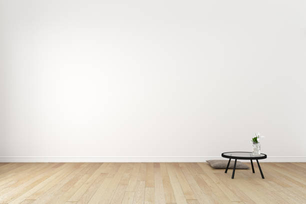 istock wooden floor Japanese style - empty room interior. 3D rendering 1139700860