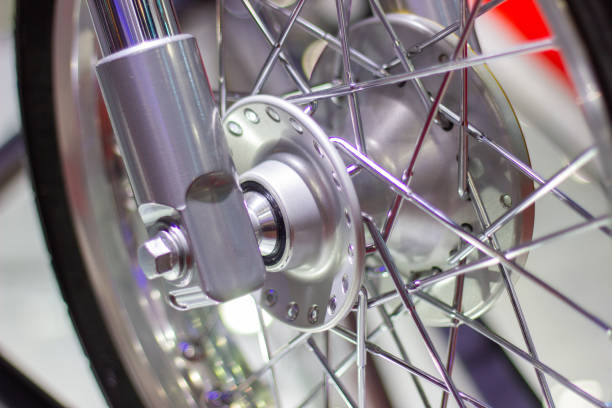 istock Motorcycle wheels, wire spokes of a motorcycle 1139702717