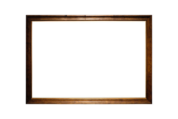 istock beautiful wooden picture frame isolated on white background 1139702806