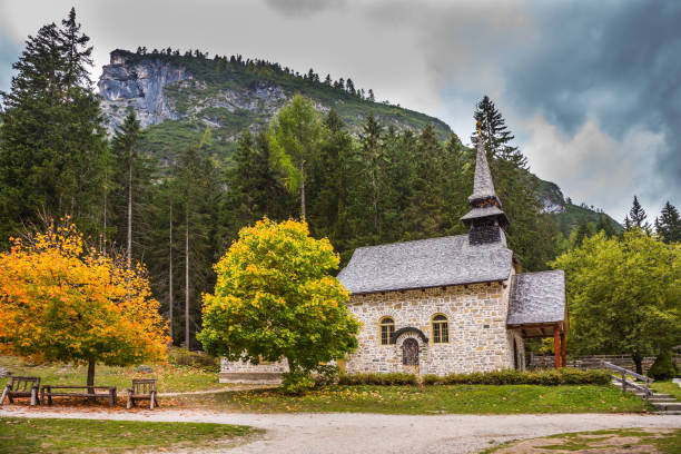 istock Church on the Alpine lake 1139704058
