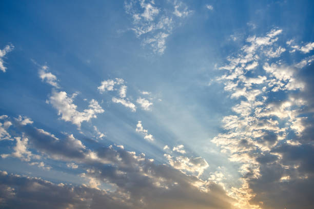istock Beautiful sky peach in the evening in Thailand 1139707127