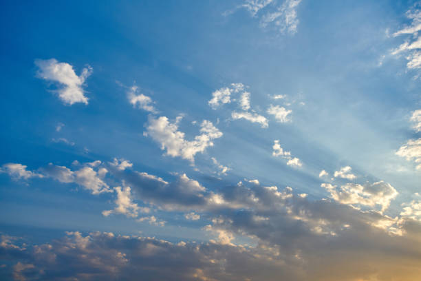 istock Beautiful sky peach in the evening in Thailand 1139707148