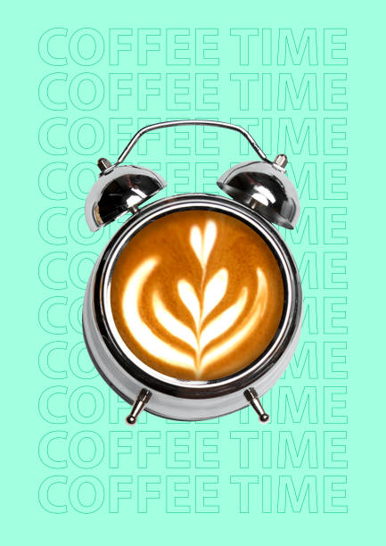 A coffee break. Modern design. Contemporary art collage.