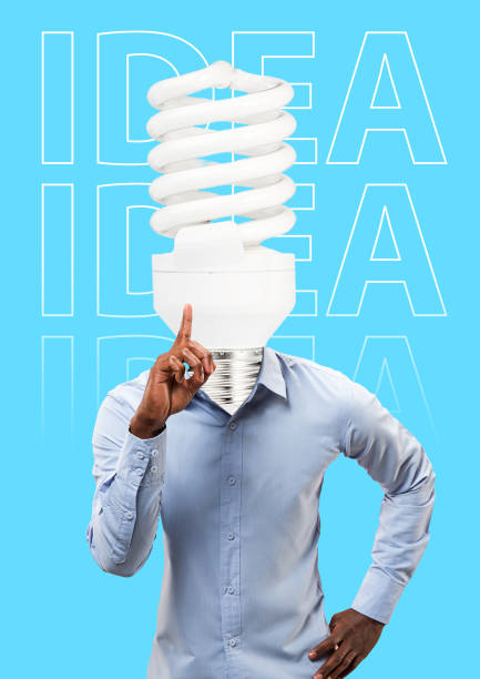 Businessman creative bright idea innovation business leadership