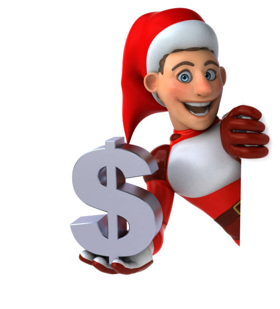 istock Fun Super Santa Claus - 3D Illustration 1139709876