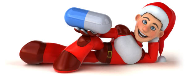 istock Fun Super Santa Claus - 3D Illustration 1139710523