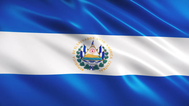 bandiera di el salvador - el salvadoran flag foto e immagini stock