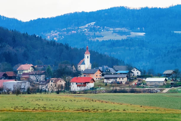 istock Panoramic view with Landscape and Old town in Austria 1139713675