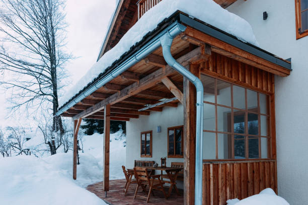 istock Terrace with table and chairs and House architecture Bad Goisern 1139714866