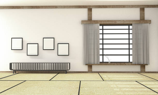 istock interior room design , Japanese style. 3D rendering 1139715181