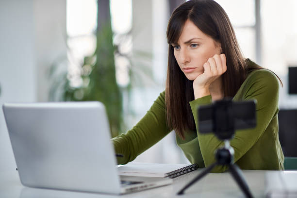 istock Woman using laptop in office. 1139715345