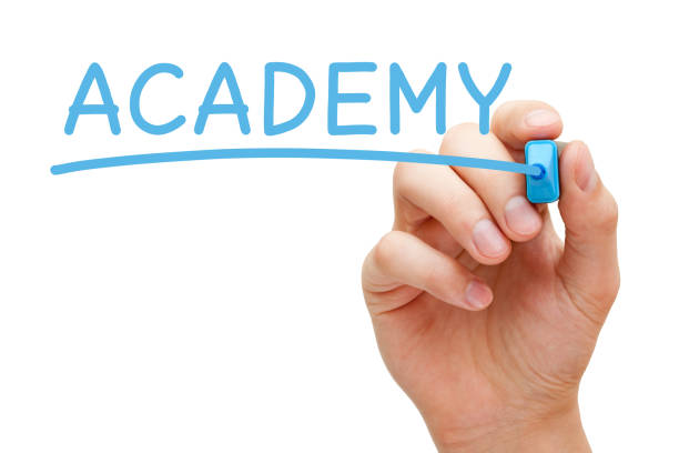 istock Word Academy Handwritten With Blue Marker 1139722580