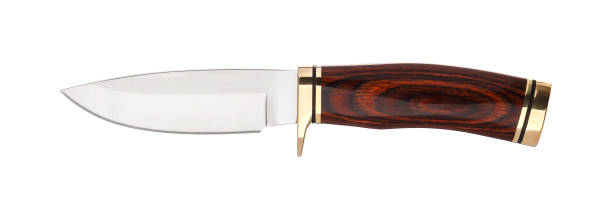 istock Hunting knife isolated on white background 1139725554