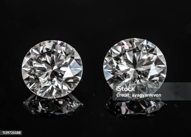Diamonds Round Cut Stock Photo - Download Image Now - Diamond - Gemstone, Precious Gem, Expense